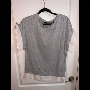 Heather Grey Trop with design